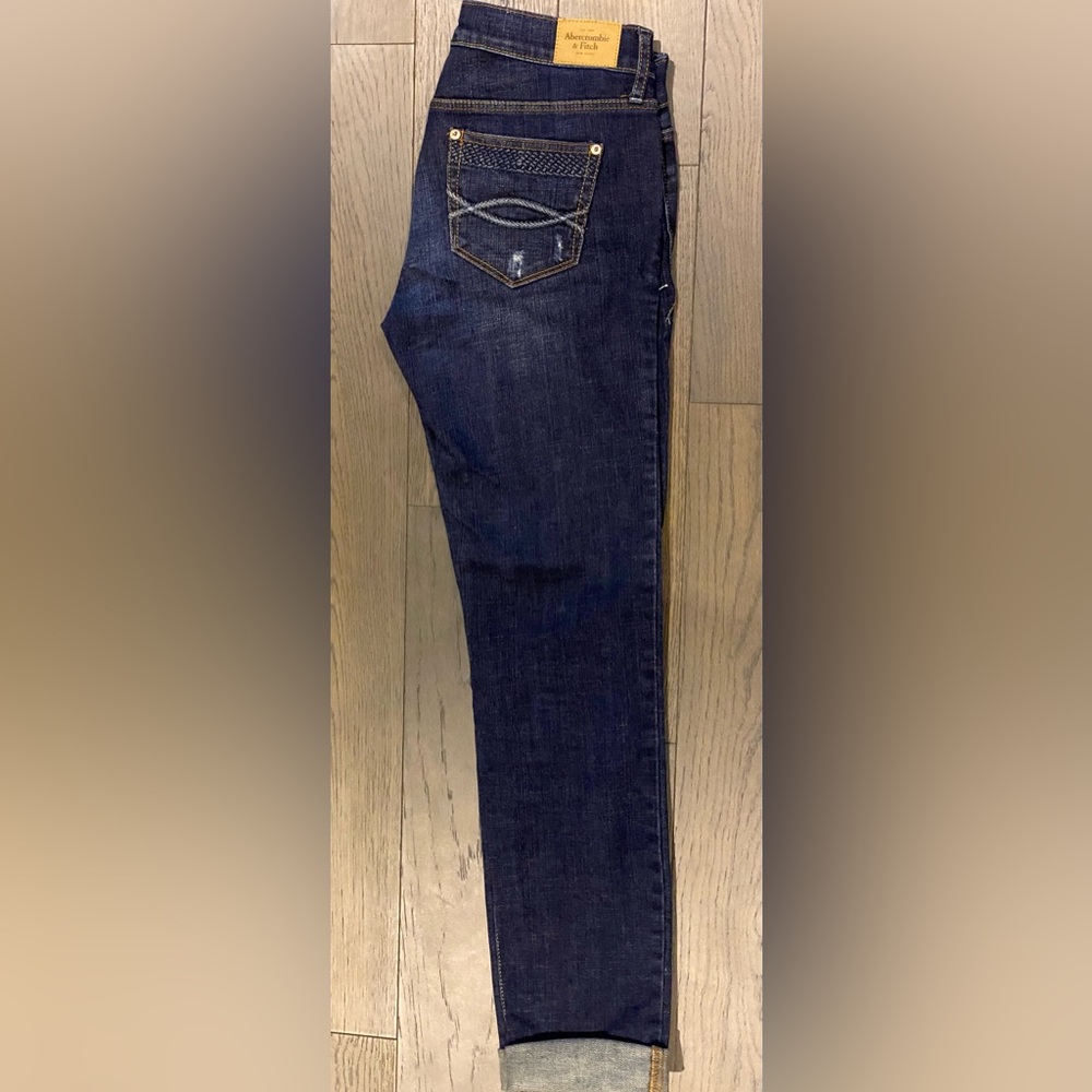 Abercrombie and Fitch crop distressed jeans